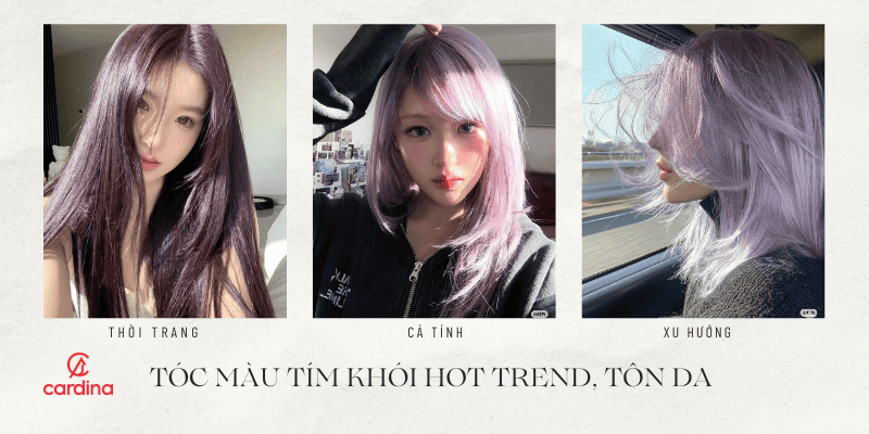 15+ kiểu tóc màu tím khói HOT TREND, TÔN DA hợp với MỌI PHONG CÁCH