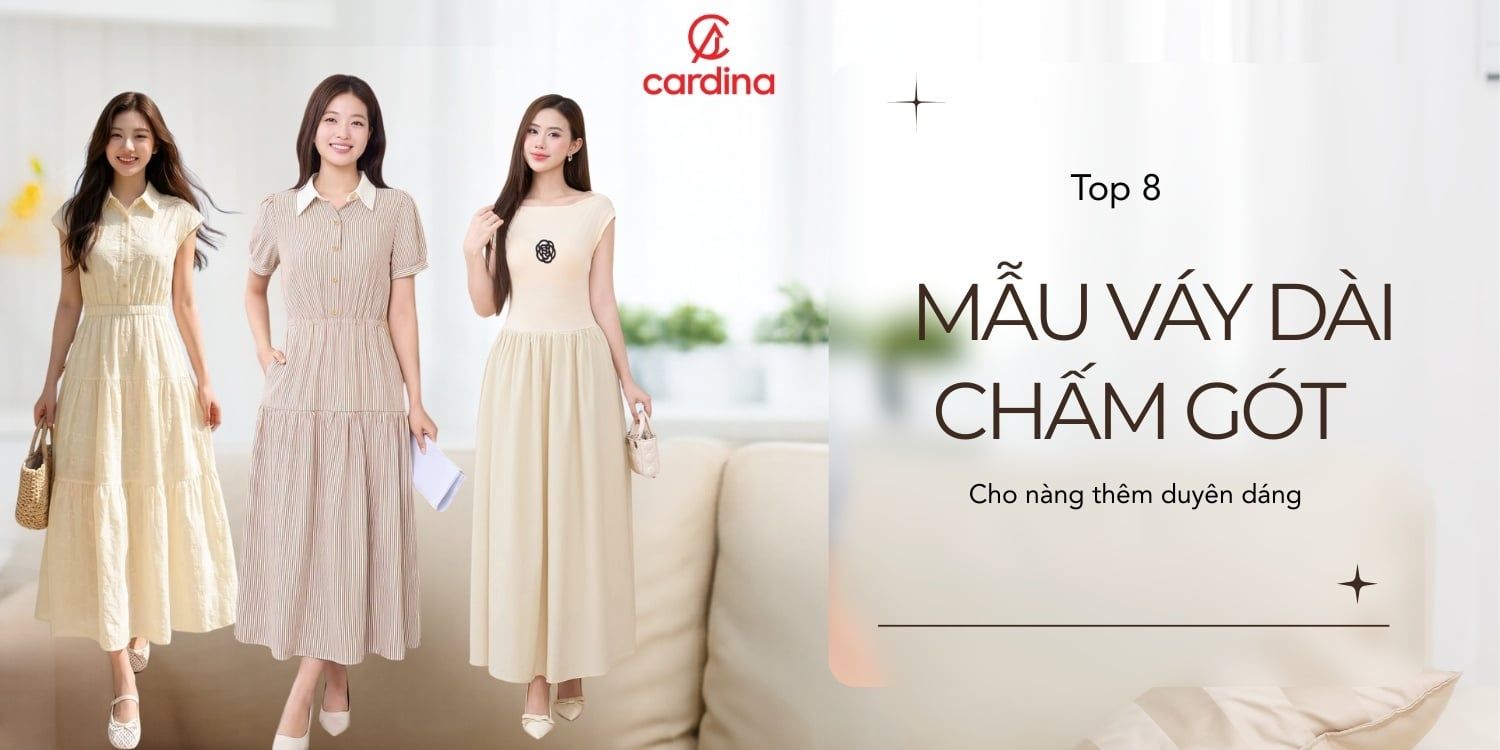 Top 8 mẫu váy dài chấm gót cho nàng thêm duyên dáng
