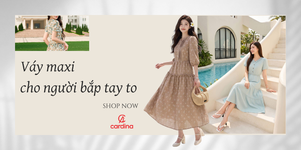 3 lưu ý không thể bỏ qua khi mua váy maxi cho người bắp tay to