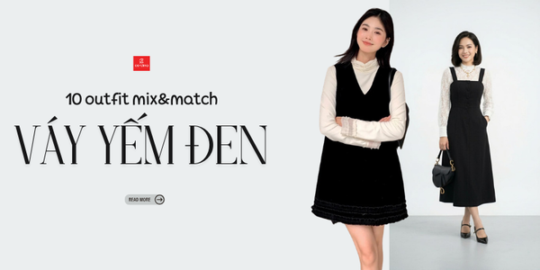 Chỉ nàng các cách phối đồ với váy yếm đen đơn giản xuống phố