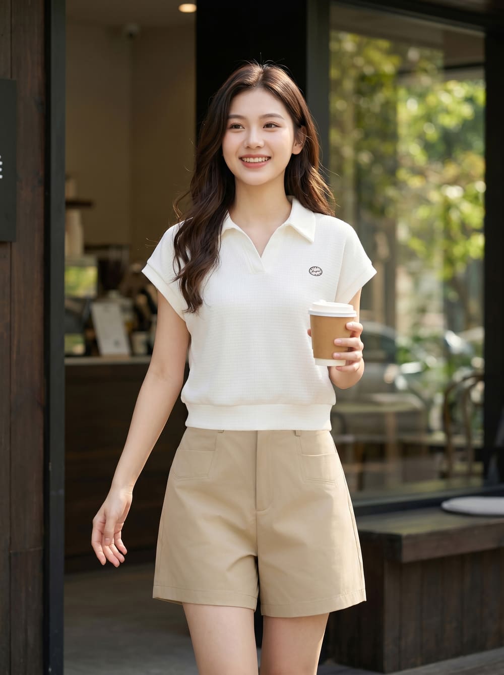 Áo basic thun tăm cộc tay cổ polo
