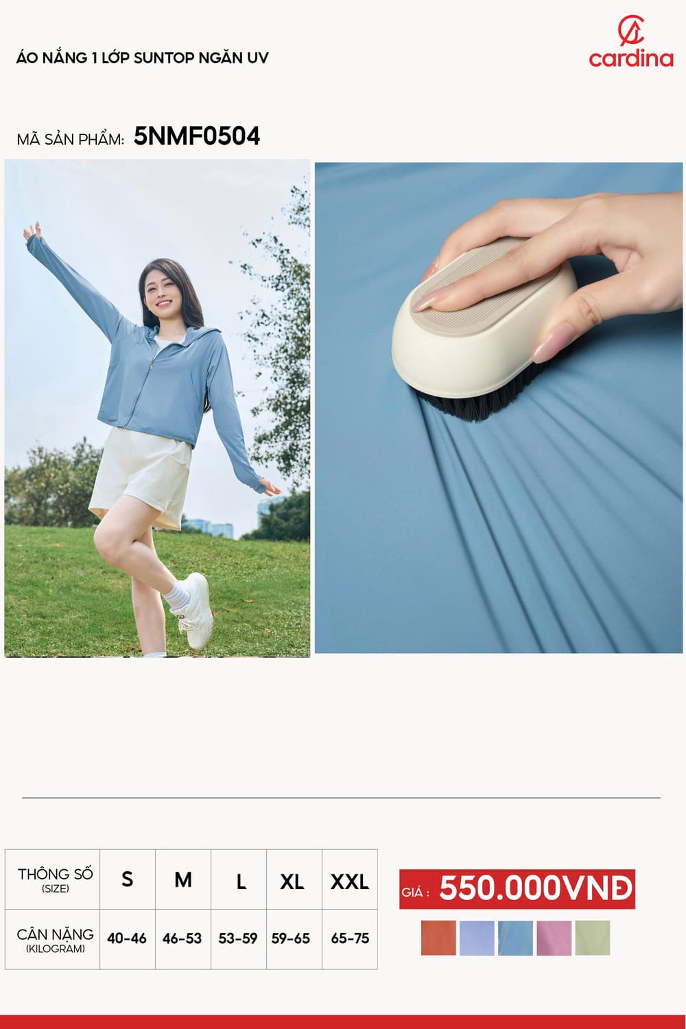 áo chống nắng nữ 1 lớp