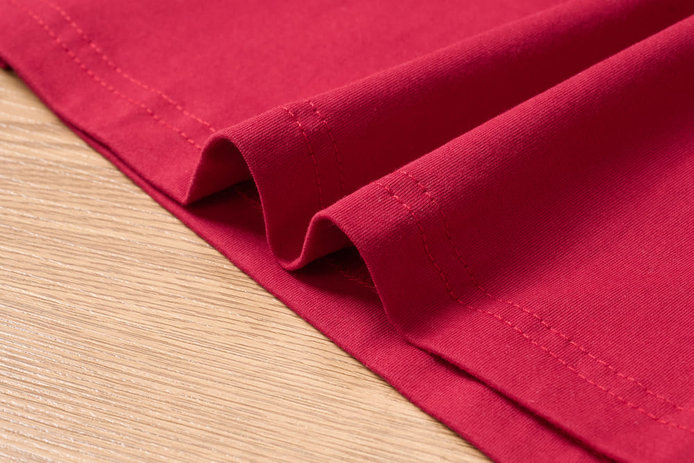 Áo cotton cổ tròn tay cộc dáng suông