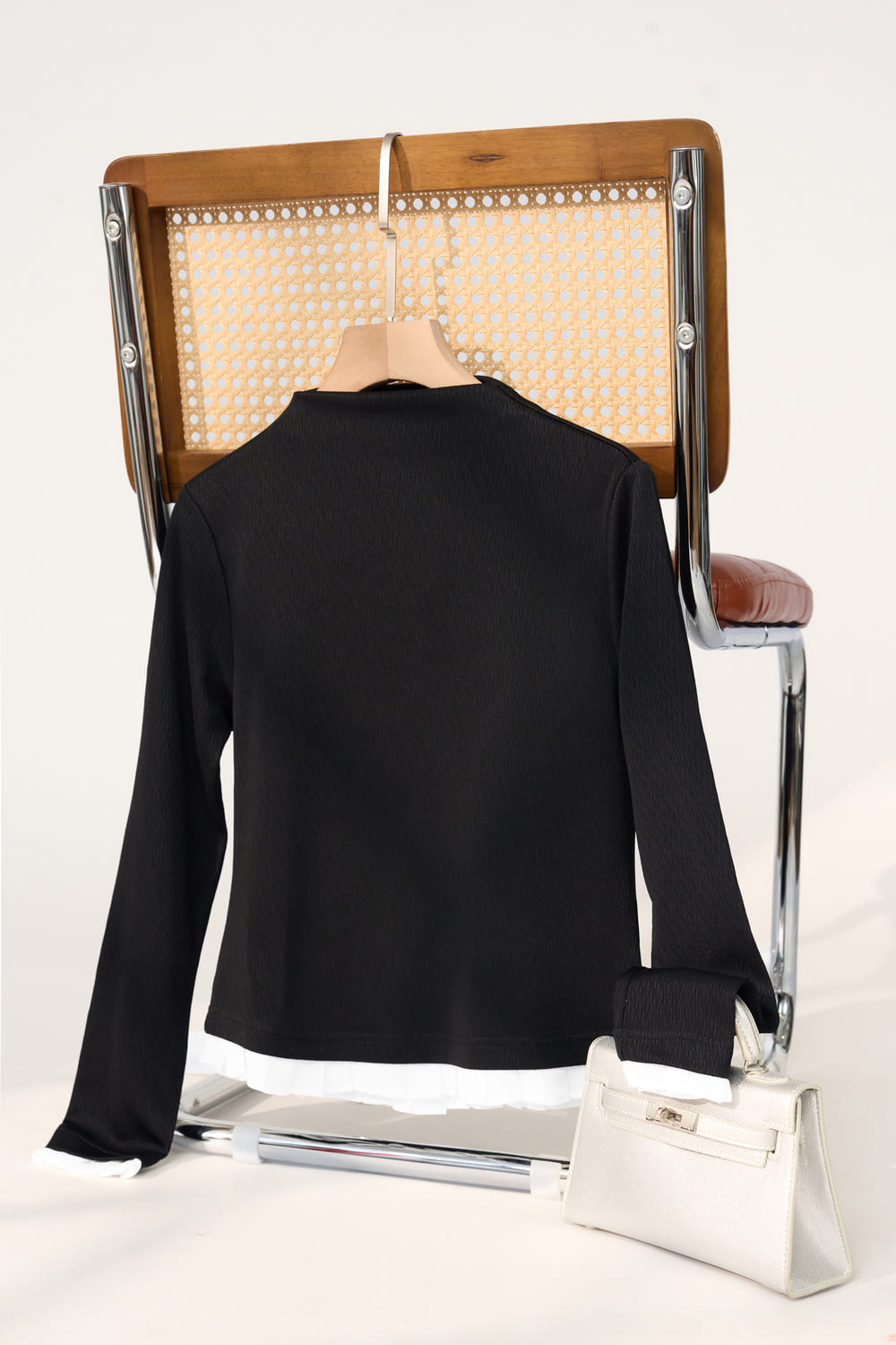 Áo giữ nhiệt nữ thun gân dáng ôm cổ 3 phân phối bèo