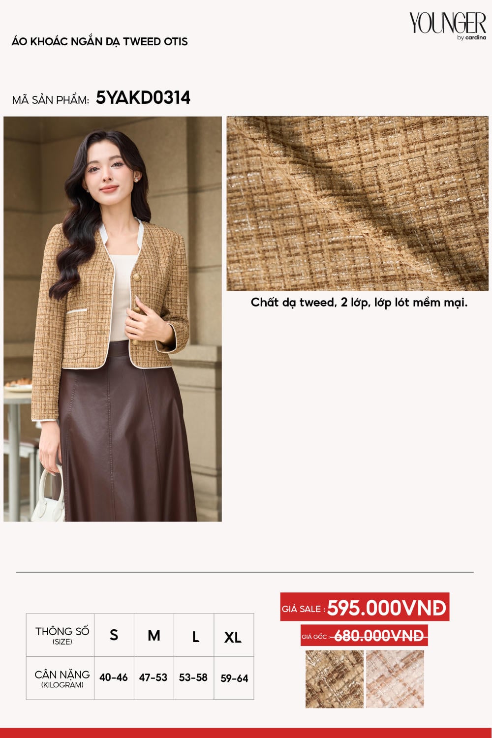 Áo Khoác Dạ Tweed Cao Cấp Viền Nổi Cổ Tàu Dáng Ngắn Sang Trọng