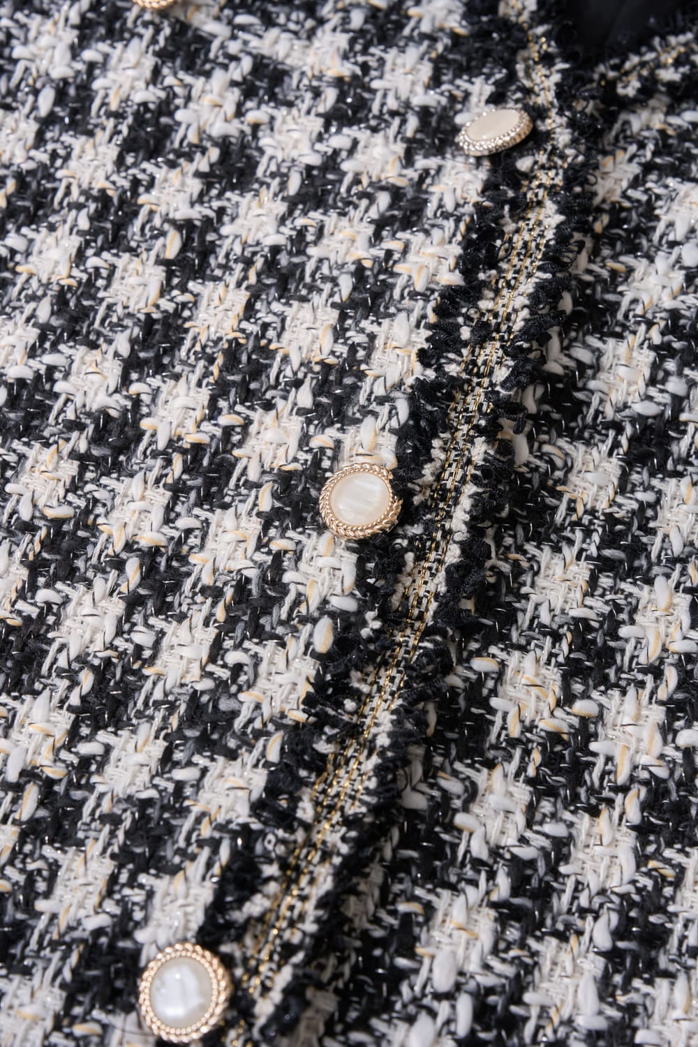 Áo khoác nữ chất dạ Tweed dáng ngắn lót Habutai