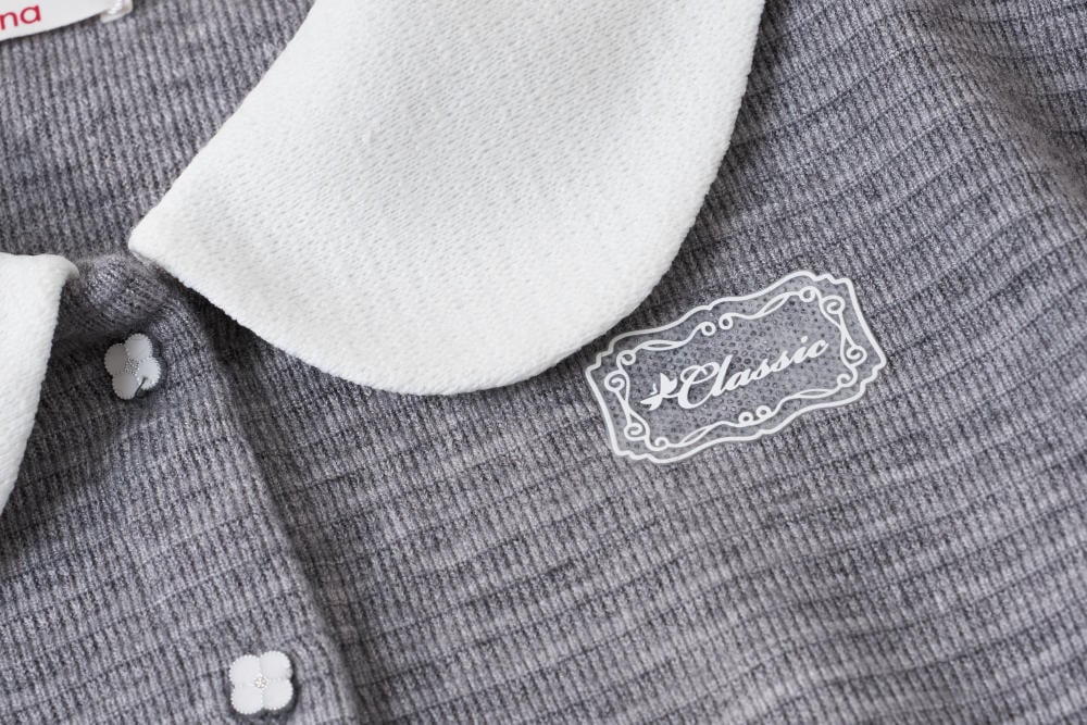 Áo cardigan len sọc dài tay phối cổ sen nữ tính