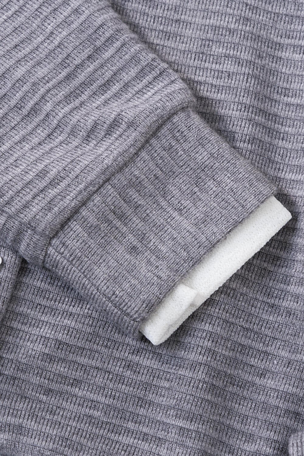 Áo cardigan len sọc dài tay phối cổ sen nữ tính