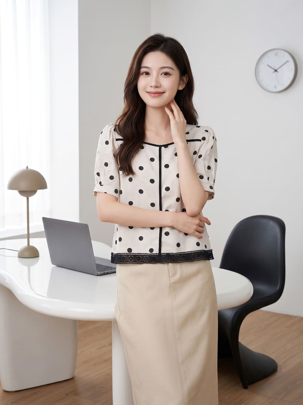 Áo kiểu linen chấm bi viền NOHU009 Cổng Game Nổ Hũ Uy Tín Số 1 Việt Nam