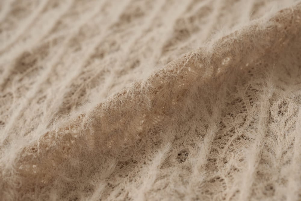 Áo kiểu nữ vải ren mềm tay dài phối cổ dây mộc