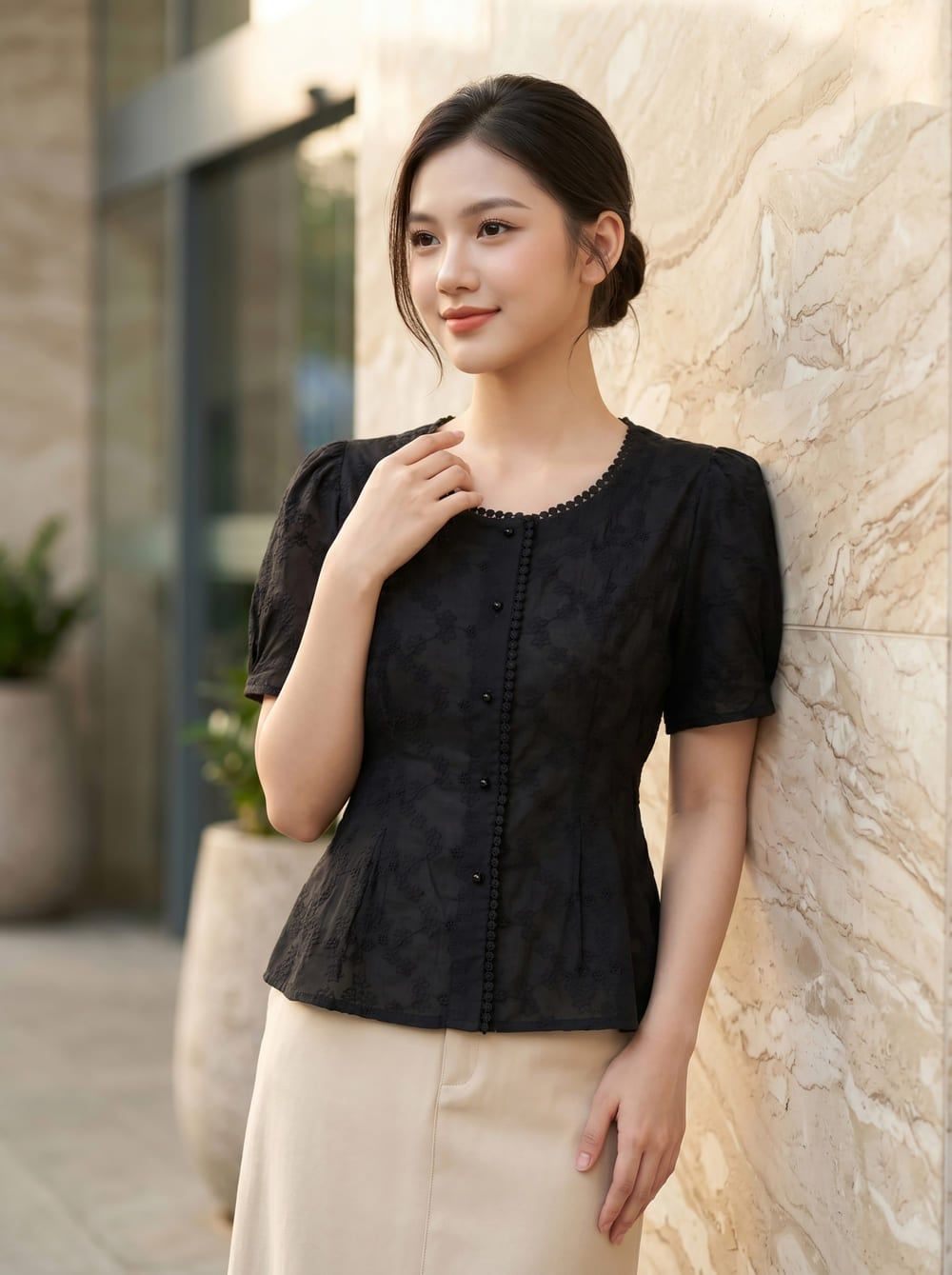 áo kiểu trung niên Hàn Quốc