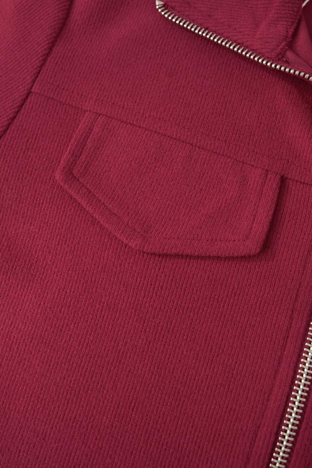 Áo khoác nữ Younger dòng Streetwear vải nỉ tăm lông cừu dáng croptop khóa kéo 2 chiều