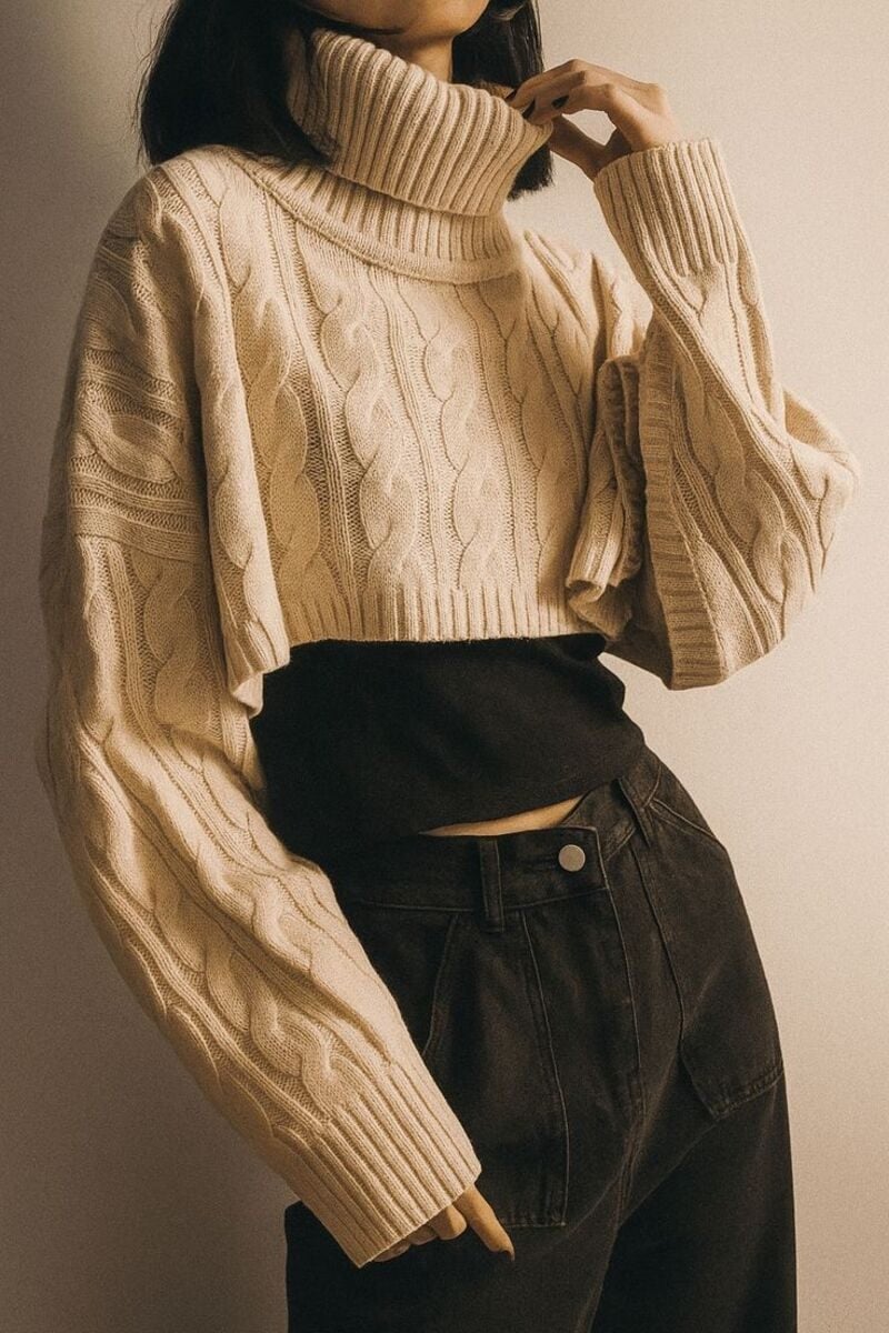5 cách mix đồ chuẩn không cần chỉnh với áo len croptop