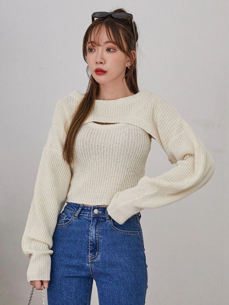 5 cách mix đồ chuẩn không cần chỉnh với áo len croptop