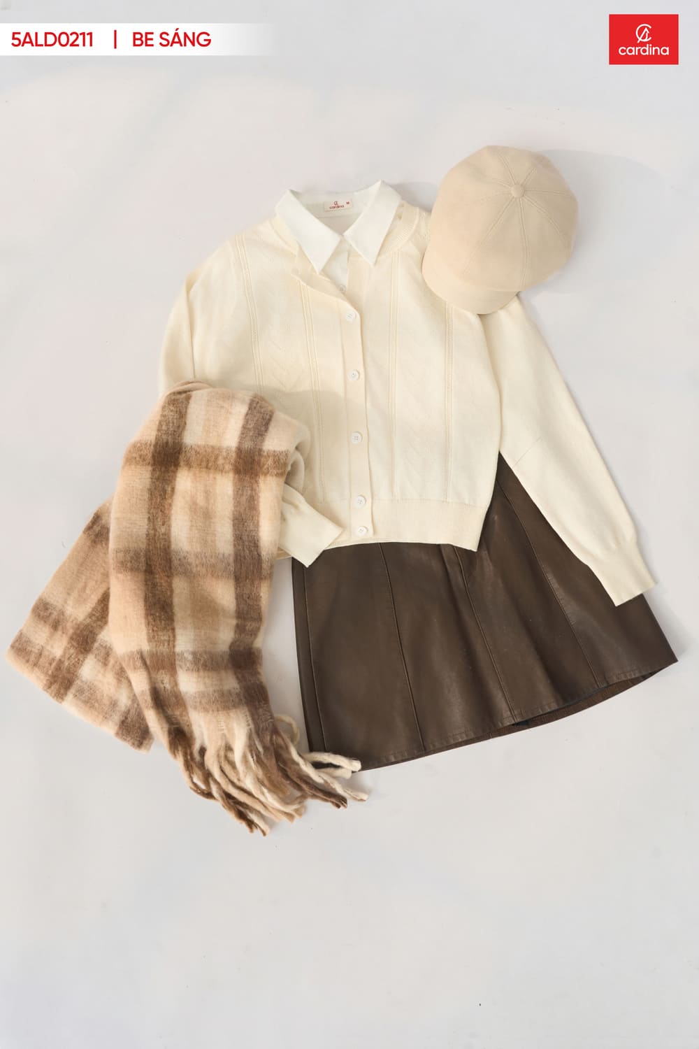 Áo len Cardigan nữ vải len lông thỏ dáng dài tay cổ tròn