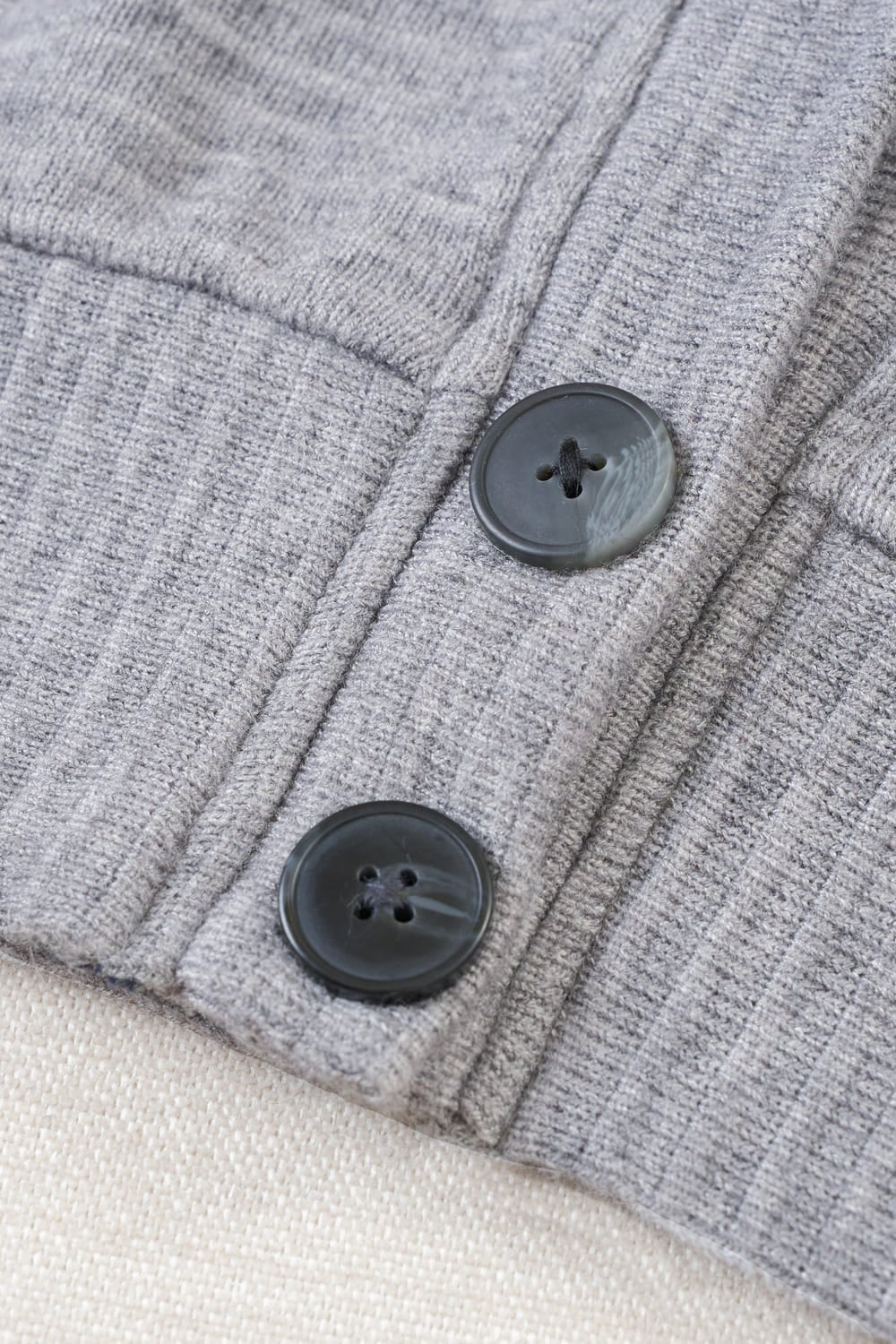 Áo len sọc dài tay vai chờm phối cổ sơ mi giả cardigan