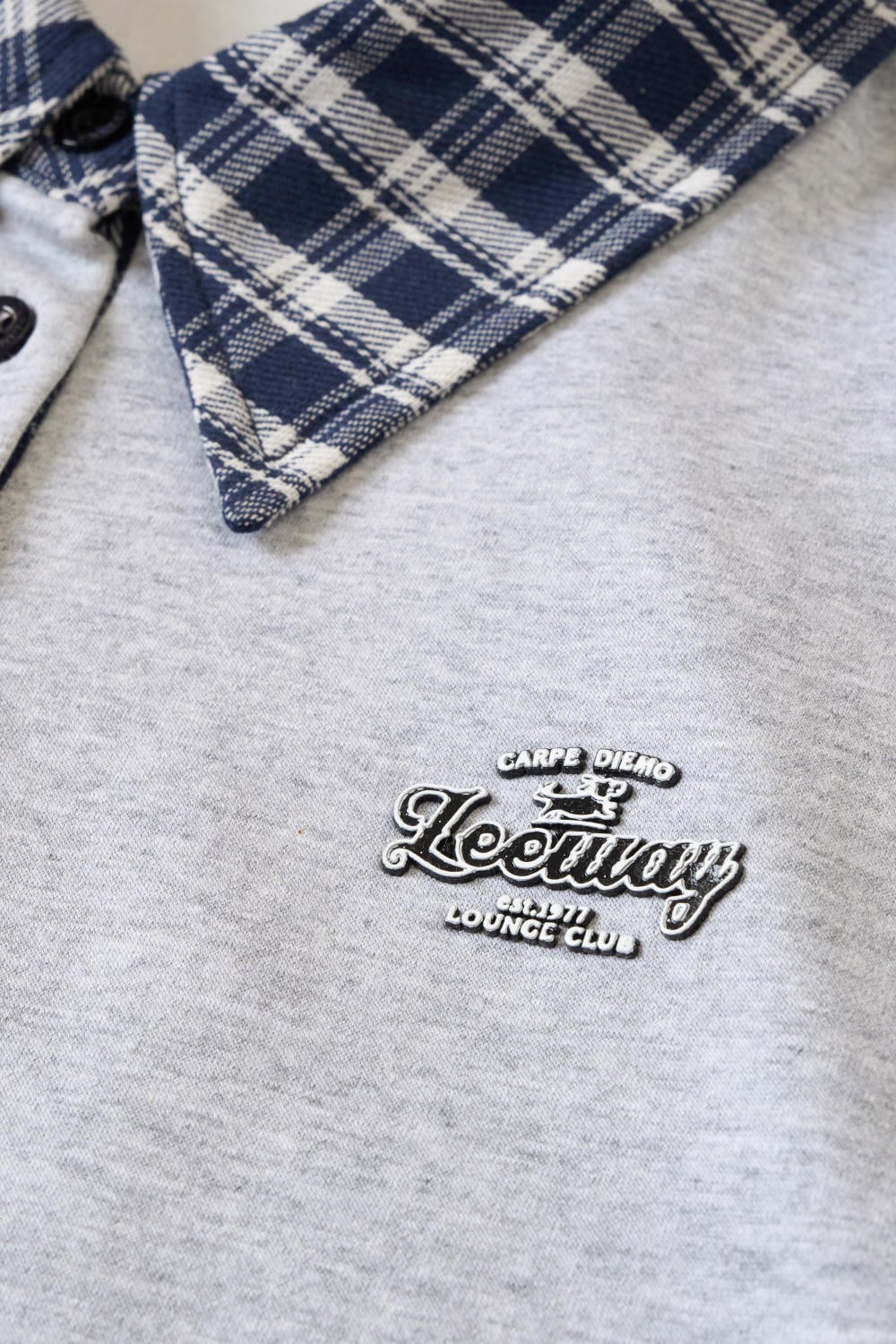 Áo kiểu nữ chất Umi phối cổ tay sơ mi kẻ