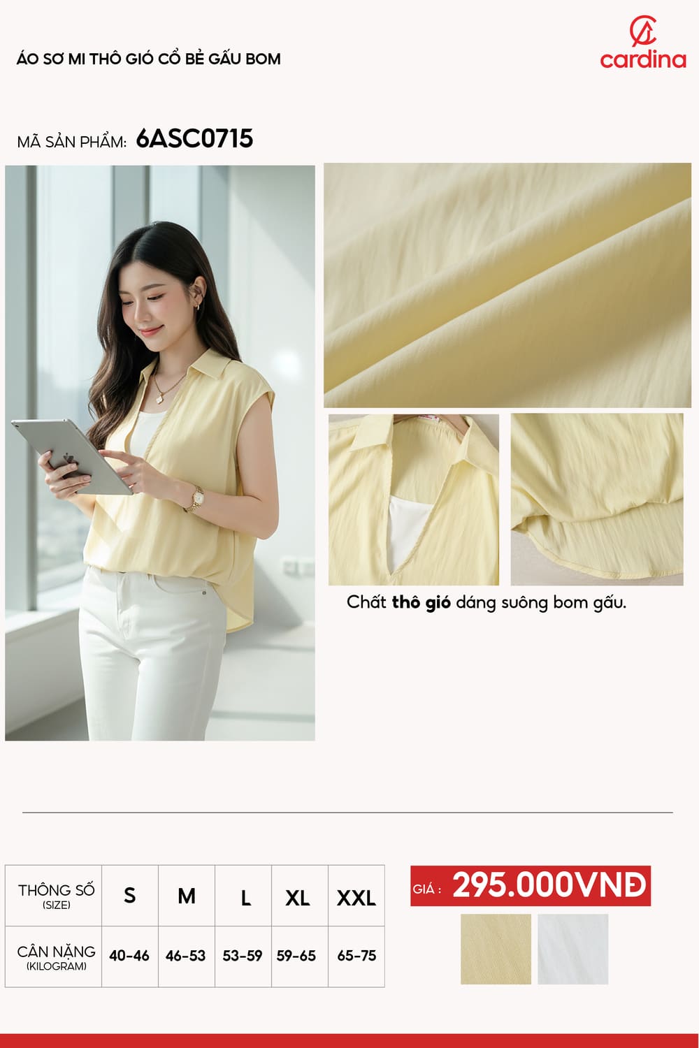 Áo sơ mi nữ thô gió dáng suông bom gấu cổ bẻ