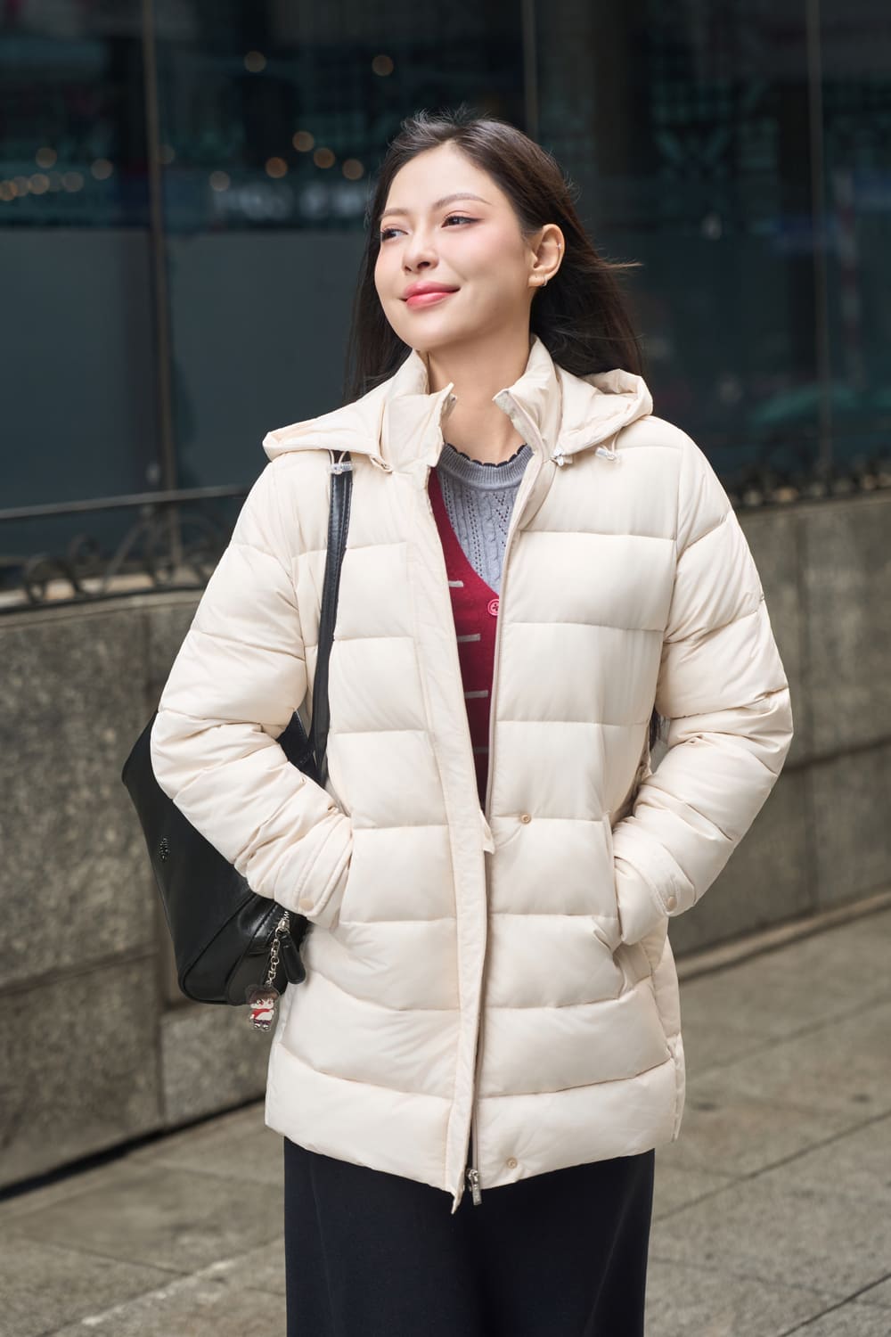 Áo phao lửng vải gió cao cấp lõi bông siêu nhẹ chống thấm nước