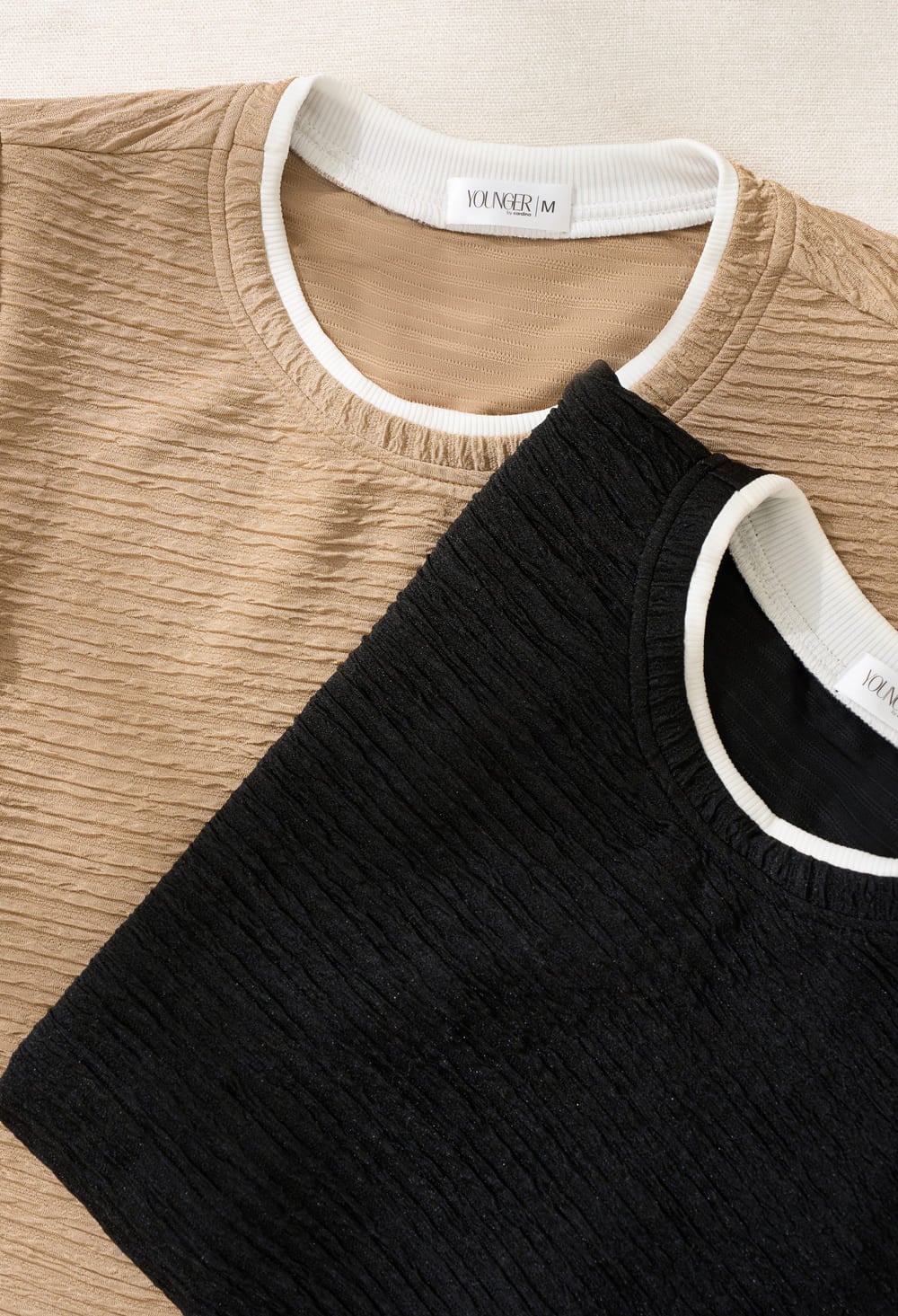 Áo thun tay lỡ phối cổ