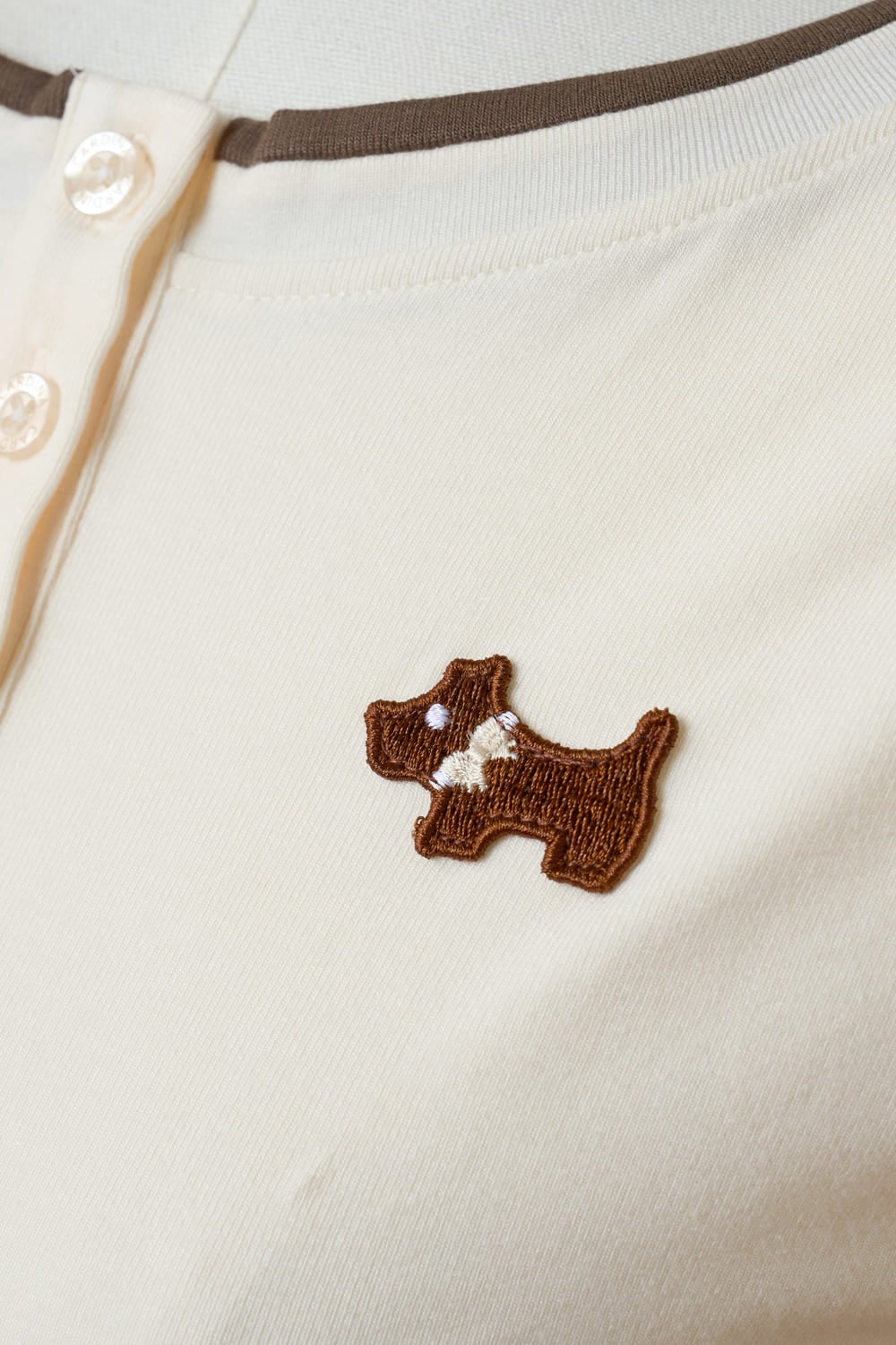 Áo thun Cotton Zip tay cộc cổ trụ phối viền