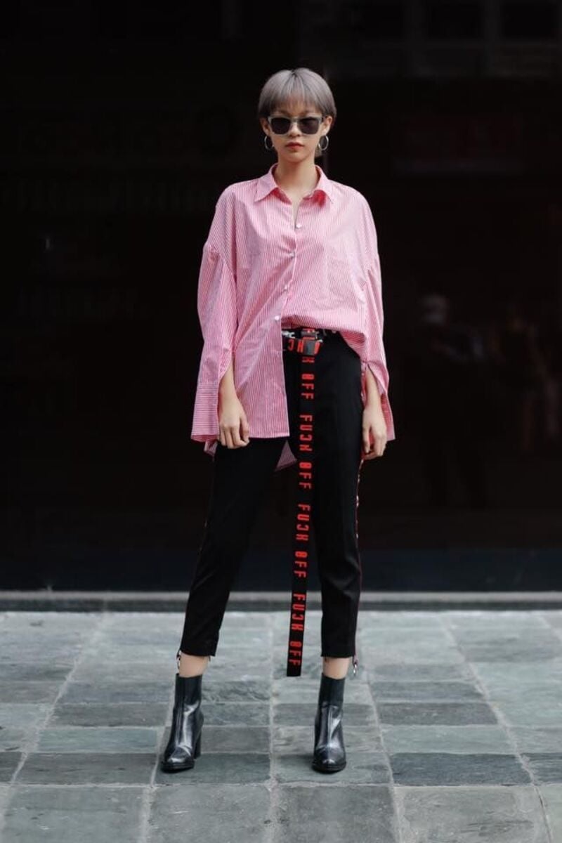 Áo phọt dài&nbsp;mix cùng quần legging