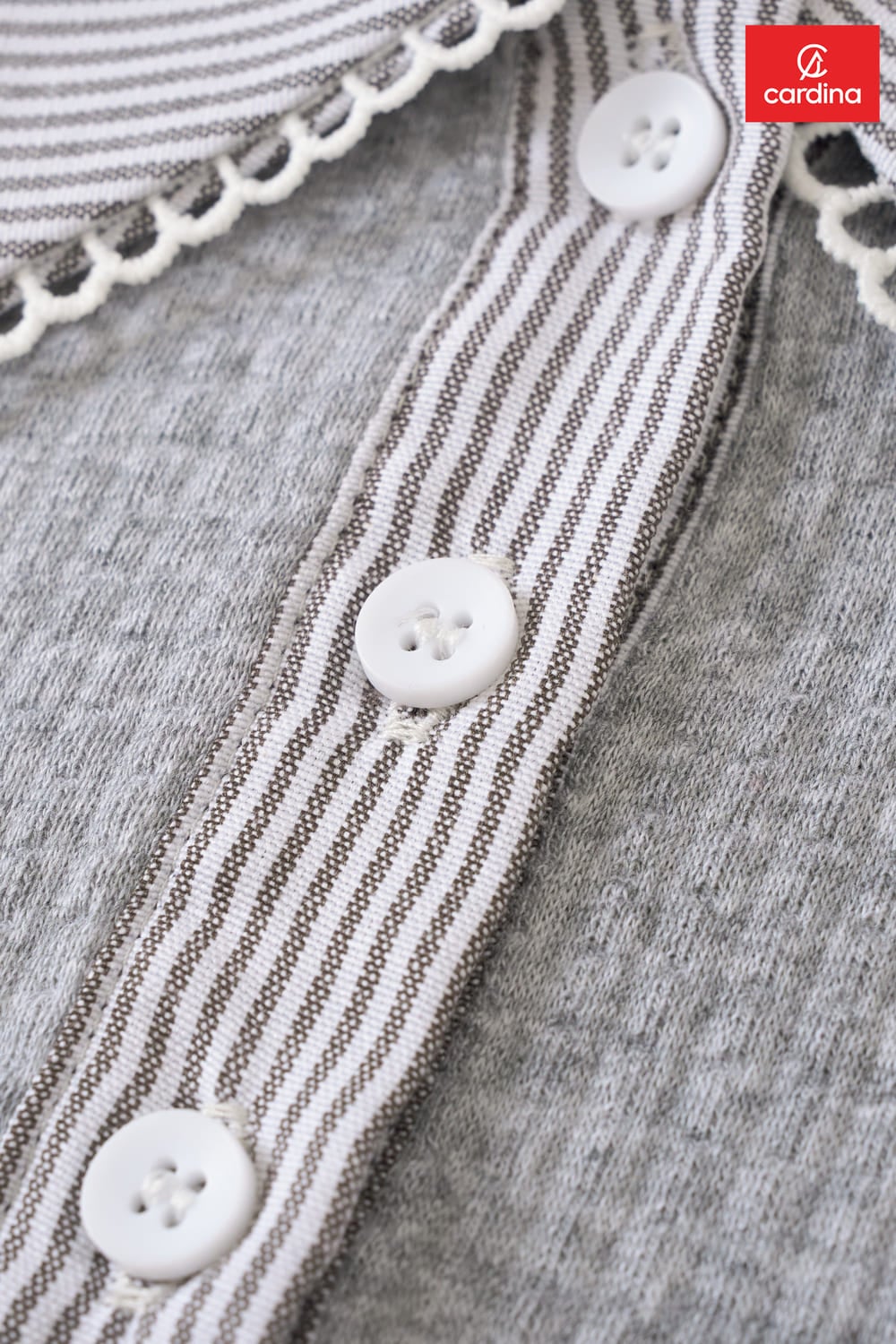 Áo Polo Cotton tay cộc phối cổ viền ren kẻ sọc