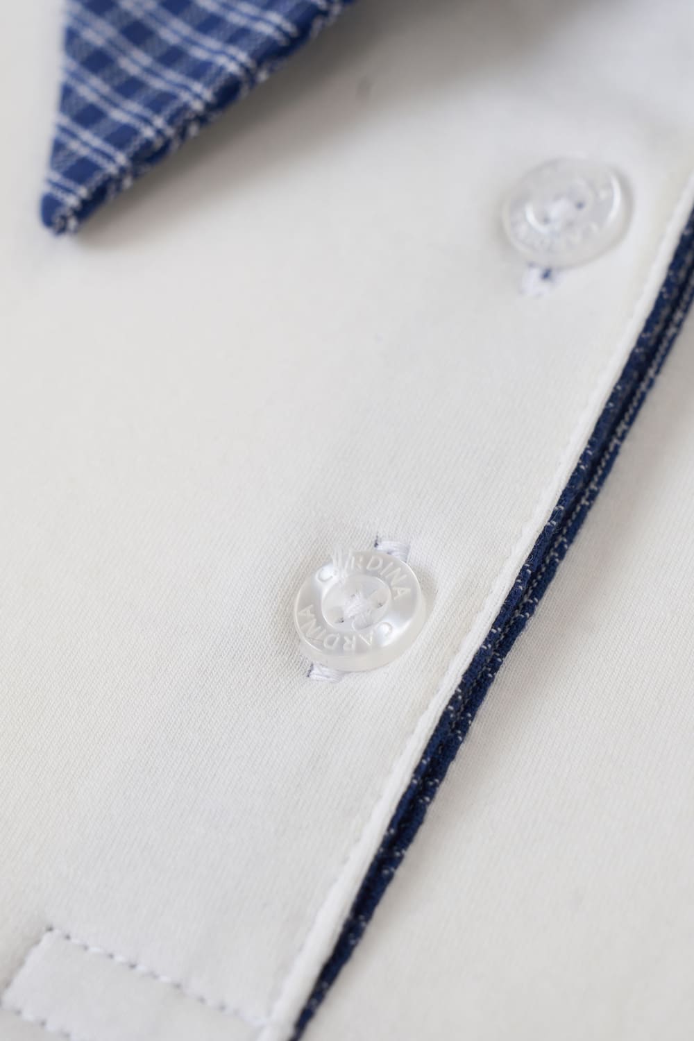 Áo polo cotton phối cổ kẻ tay cộc vai bồng