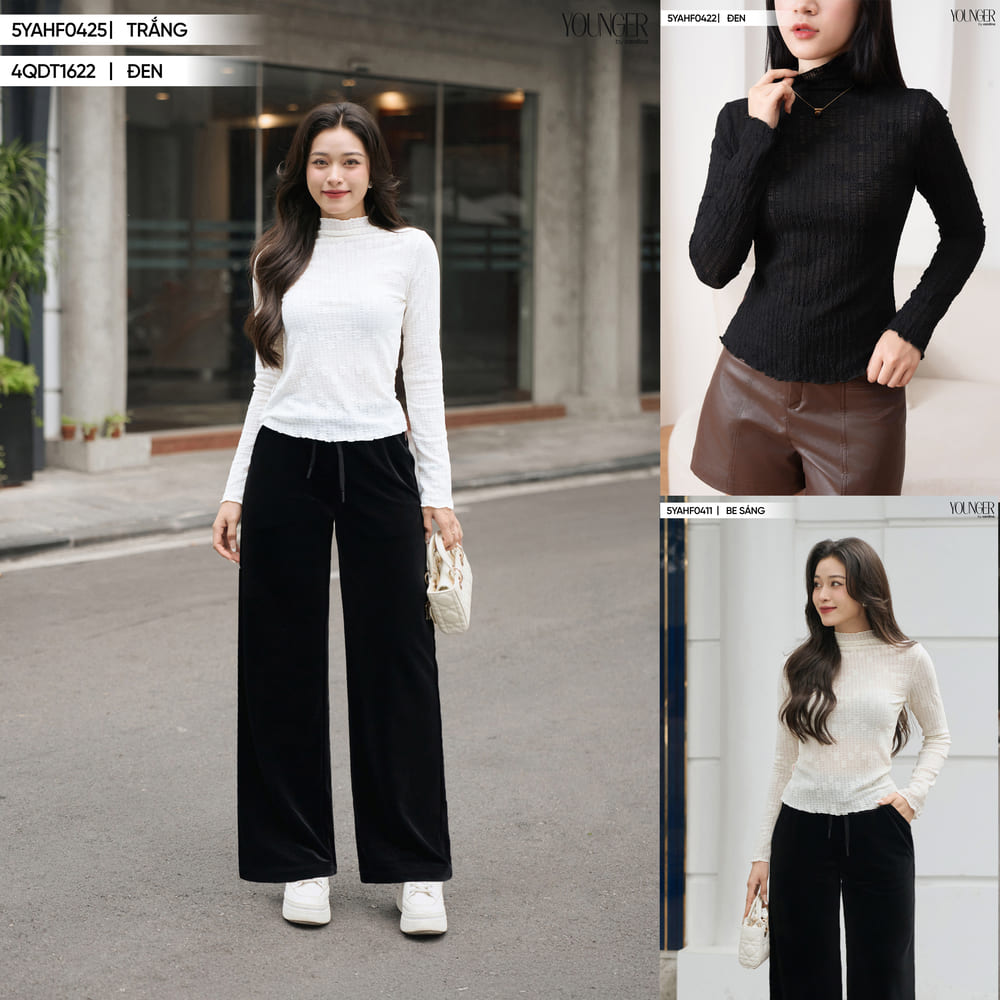 Áo giữ nhiệt ren cổ leo