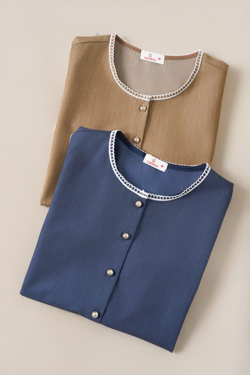 Áo Denim lụa sát nách cổ tròn phối gấu ren điệu đà