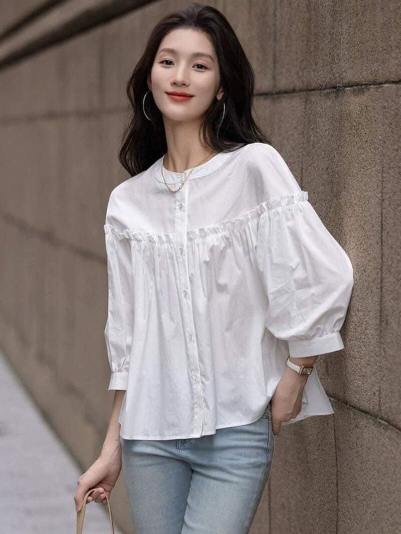 áo sơ mi không cổ