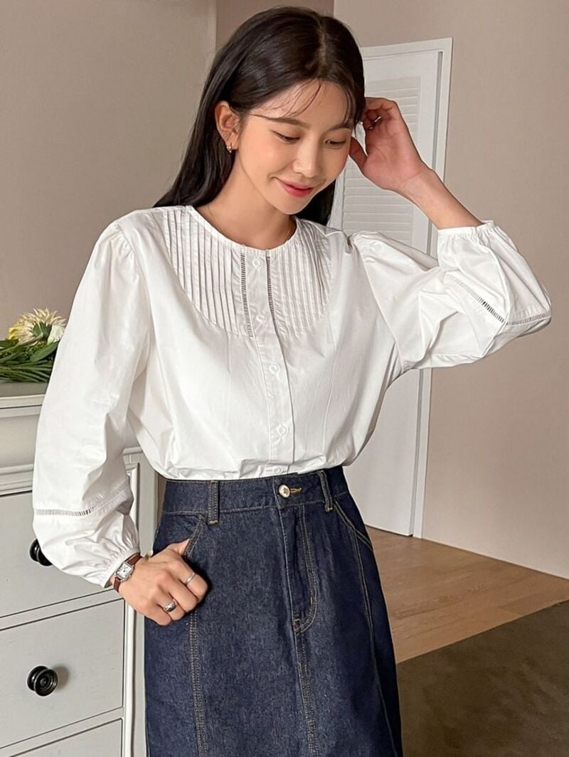 áo sơ mi không cổ