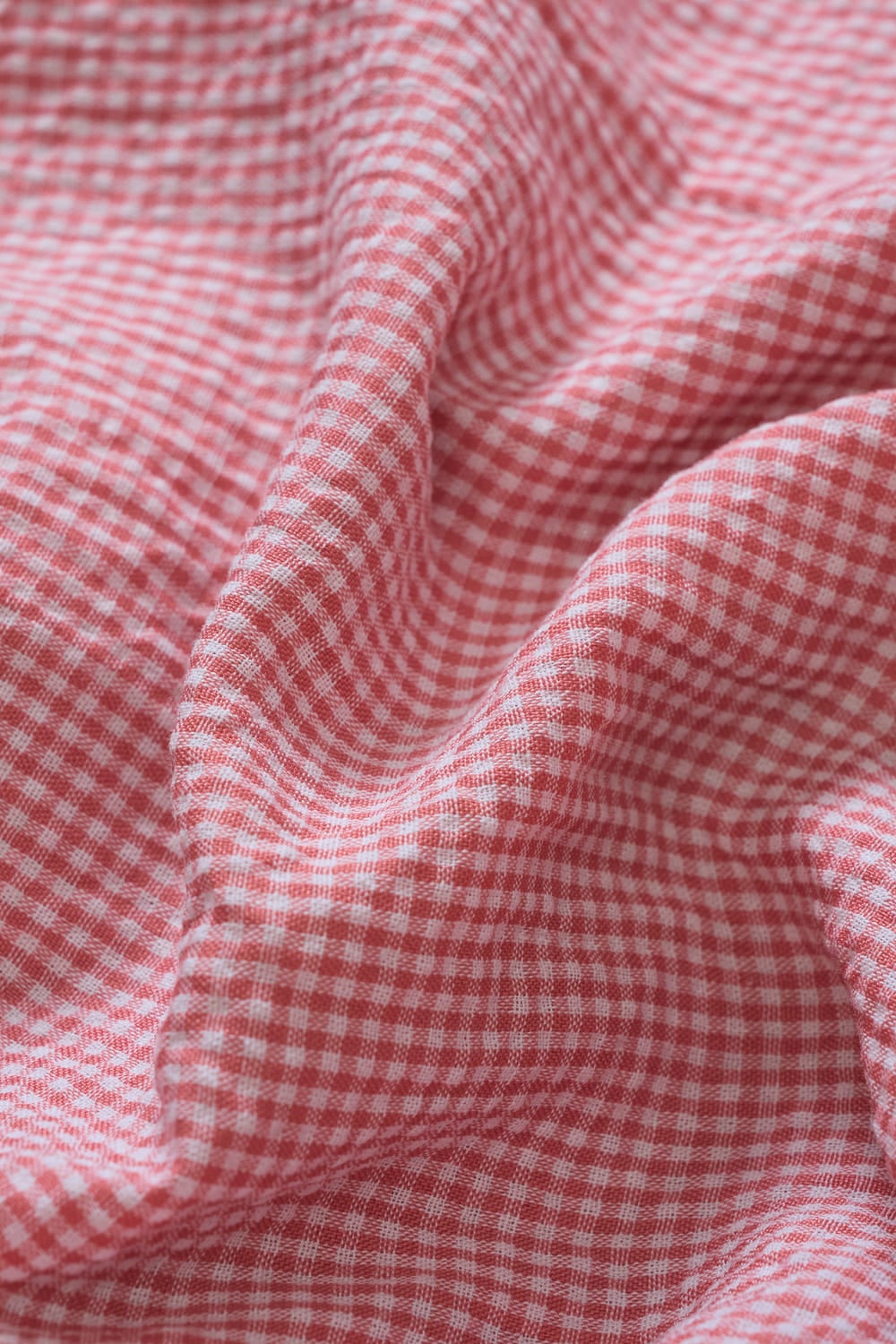 Áo sơ mi thô kẻ tay cộc cổ đức dáng ngắn trẻ trung