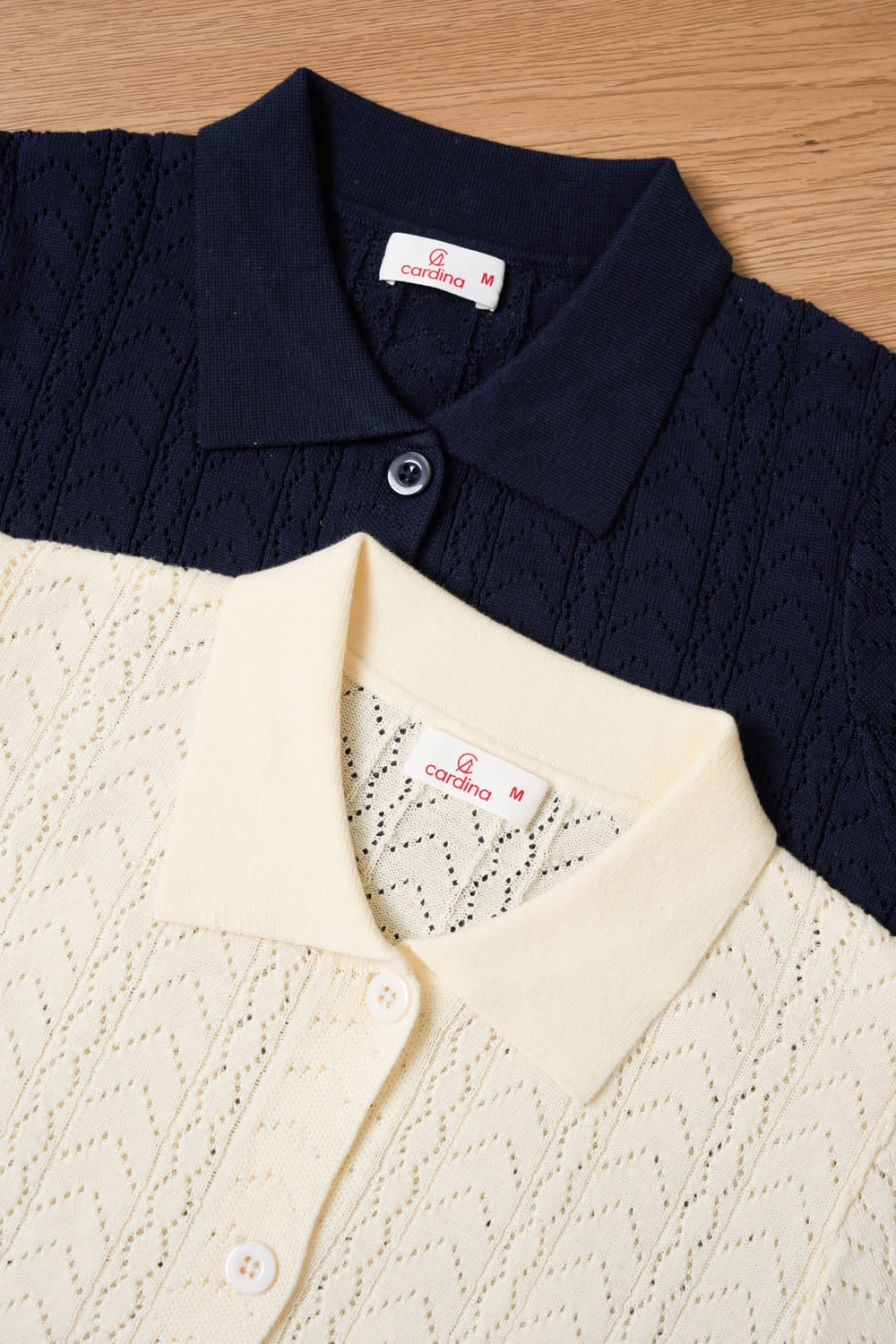Áo sợi cotton tay cộc cổ đức phối viền gấu