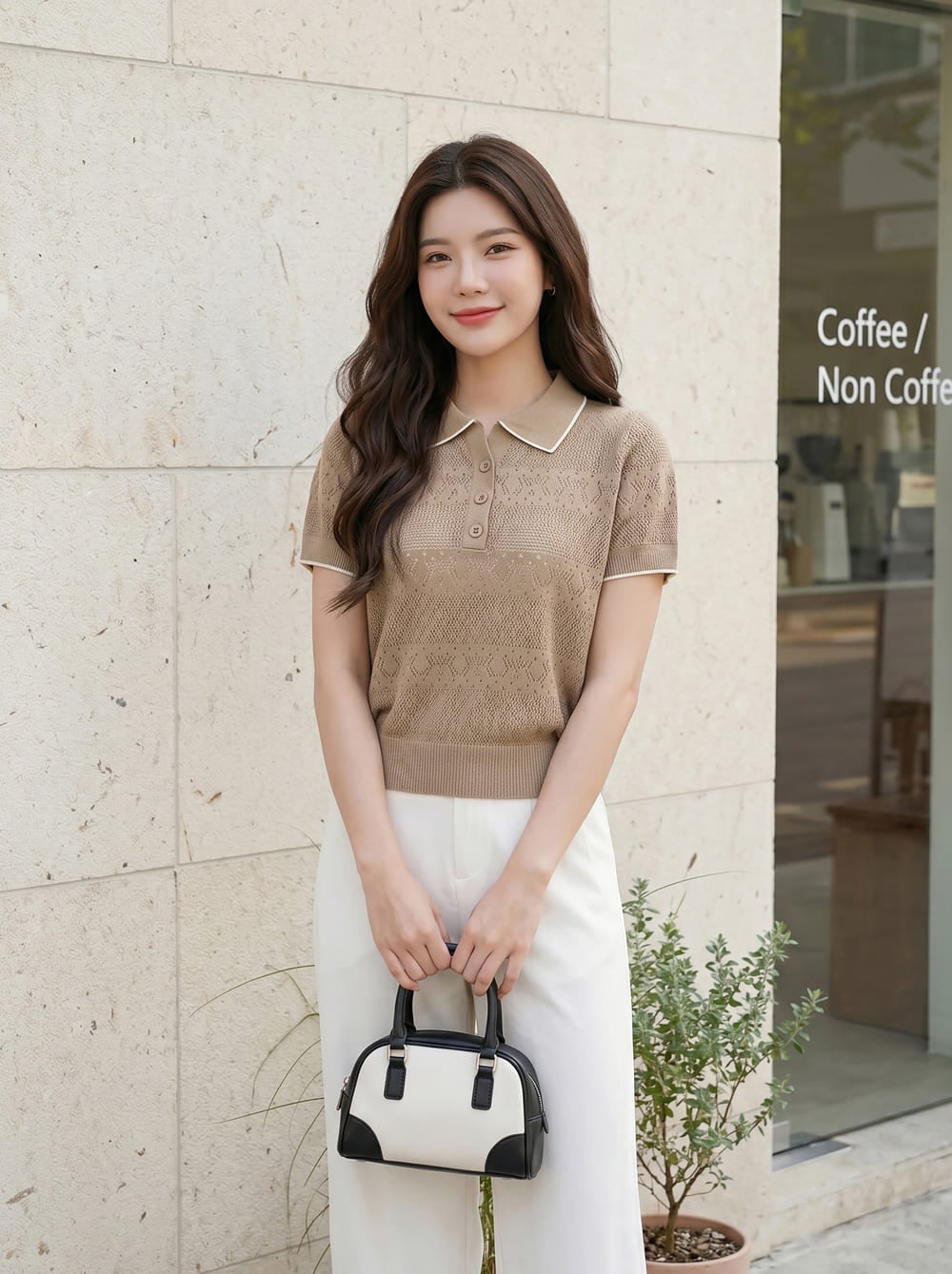 áo tay cộc cổ sen