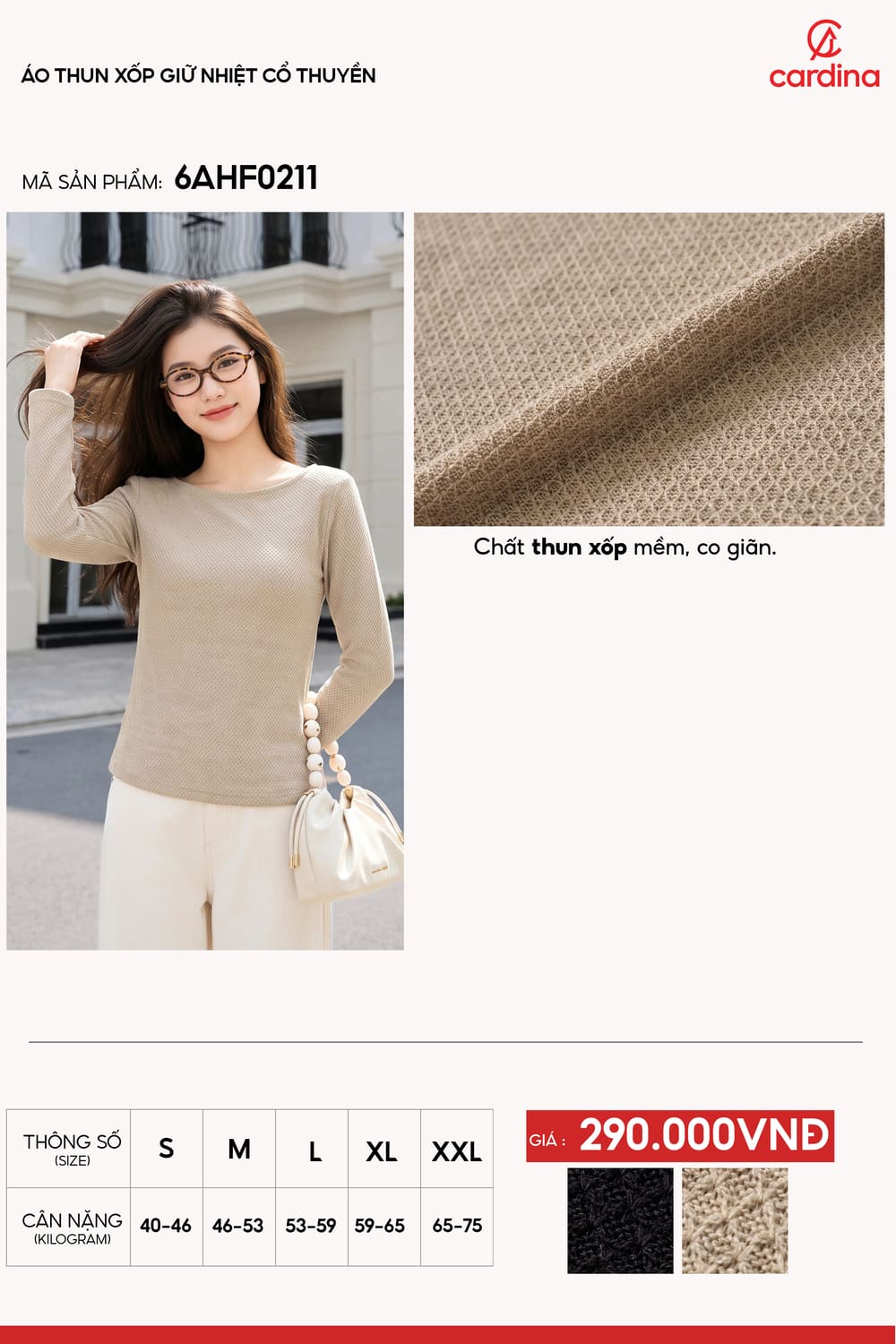 Áo thun xốp giữ nhiệt cổ thuyền
