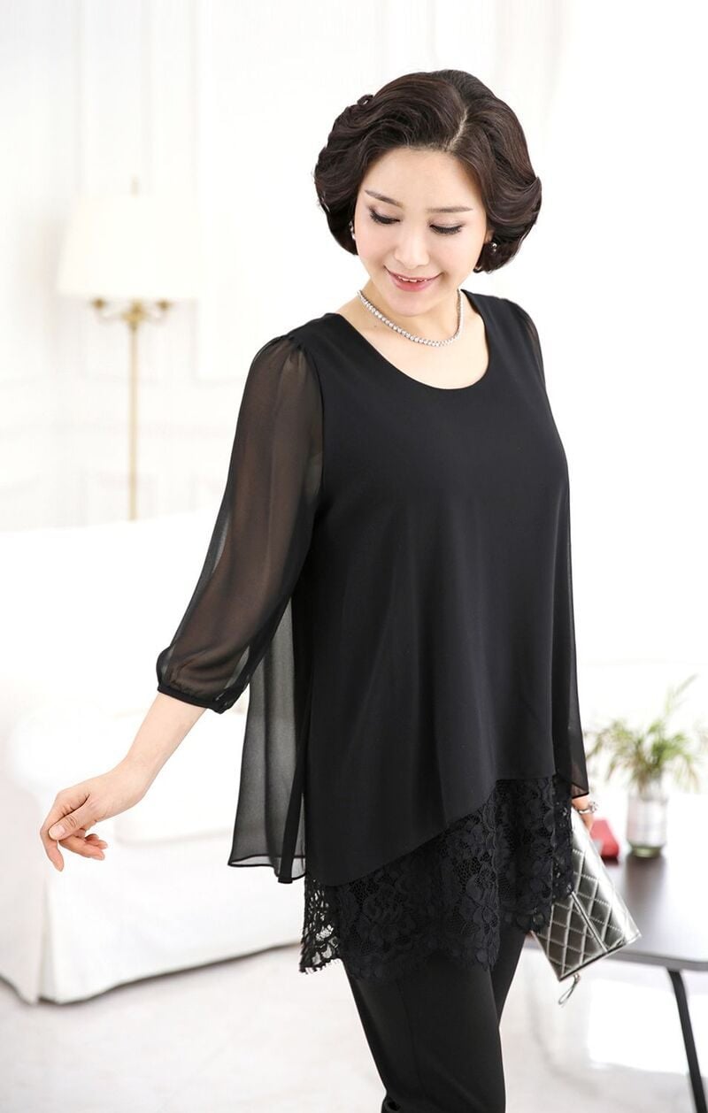 các kiểu áo voan tuổi trung niên