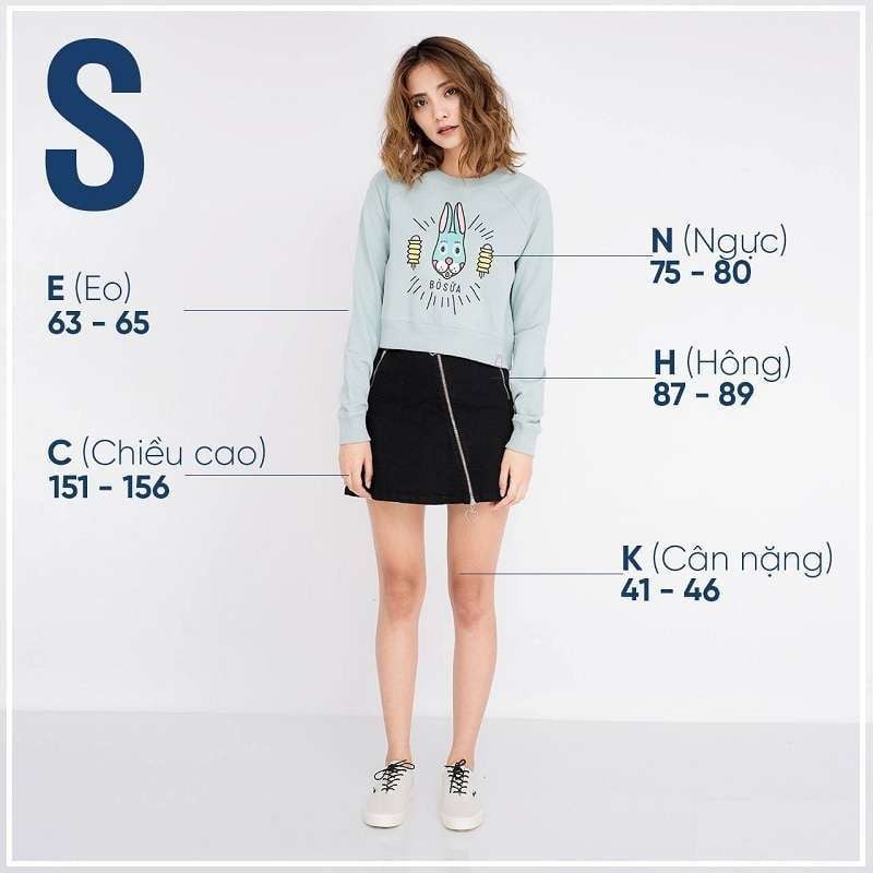 Bảng size áo