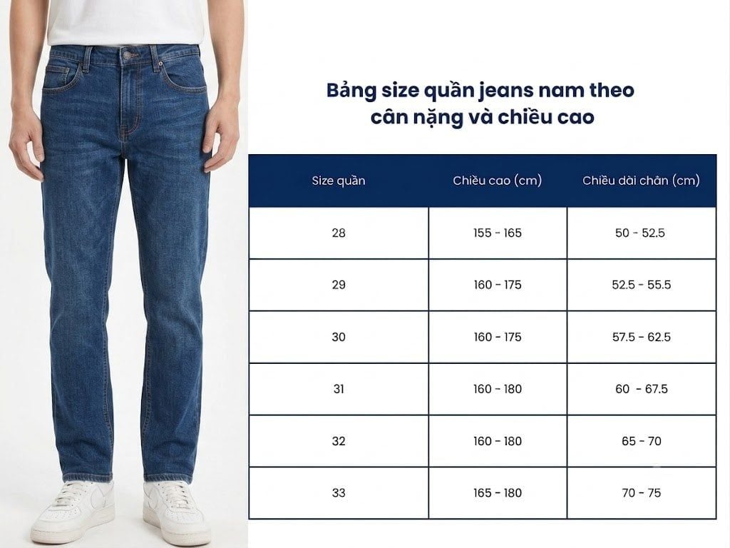 Bảng size quần