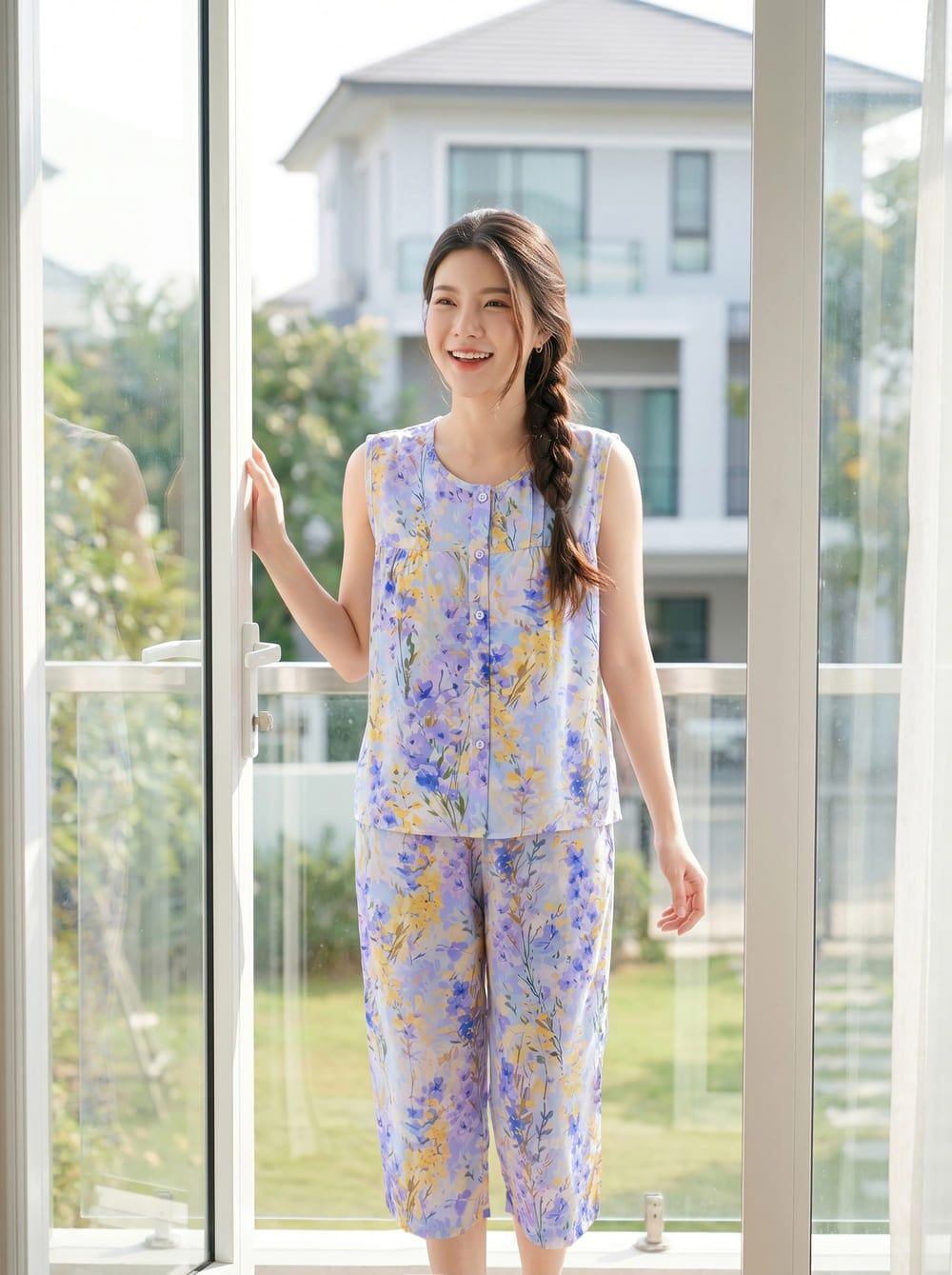 Bộ đồ hoa nhí mặc nhà
