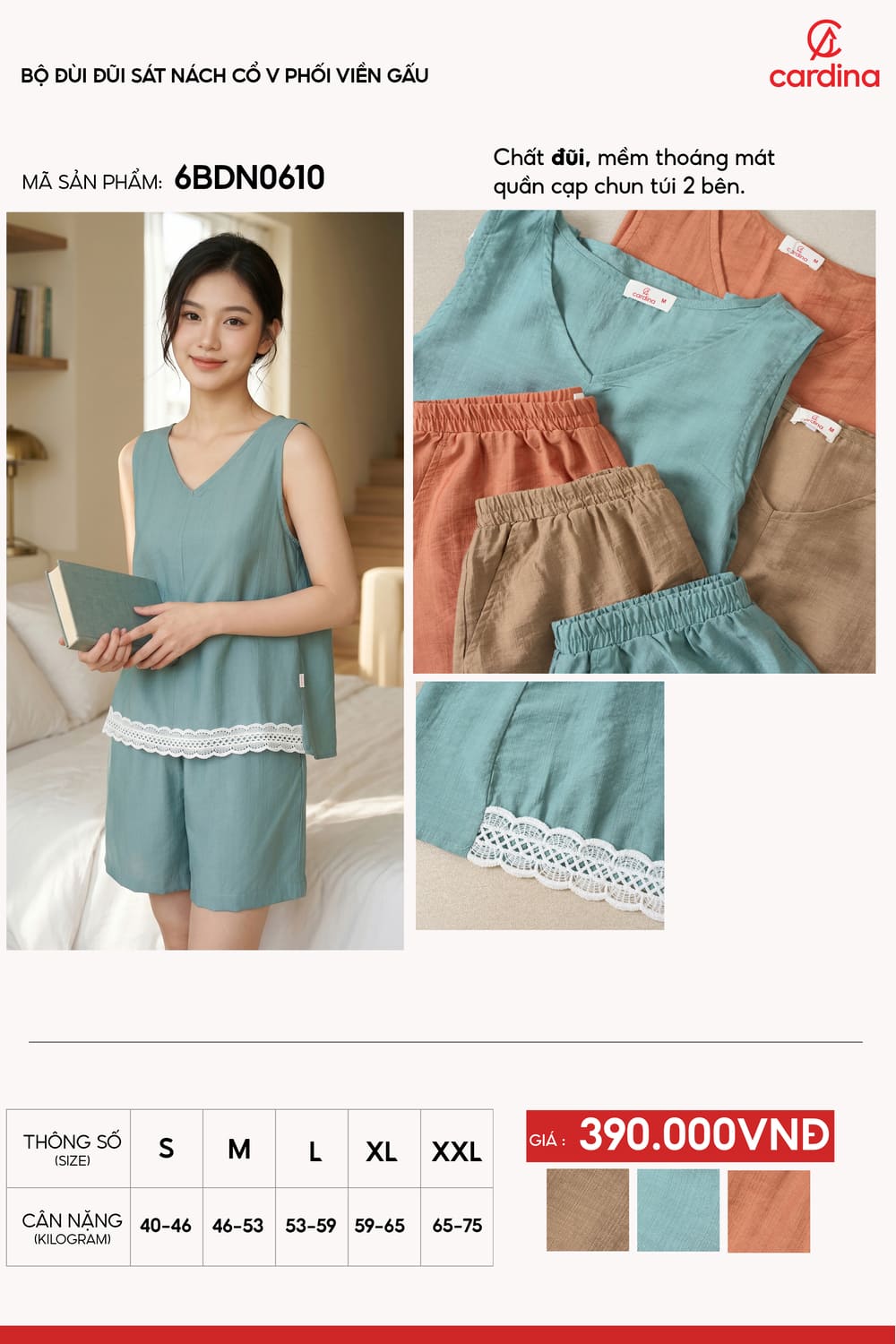 bộ đùi sát nách cổ v