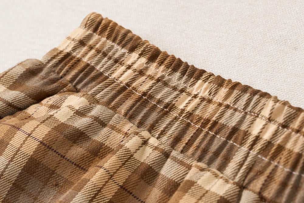 Bộ nỉ thu đông nữ chất nỉ lông cừu cổ trụ phối quần dạ kẻ