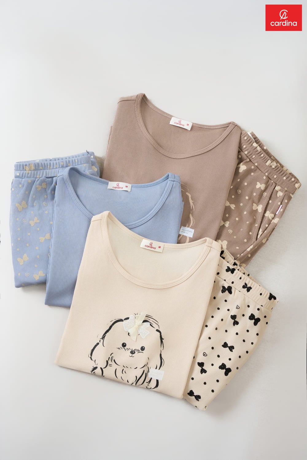 Bộ đồ đùi tăm lạnh sát nách cổ tròn phối viền ren họa tiết cún