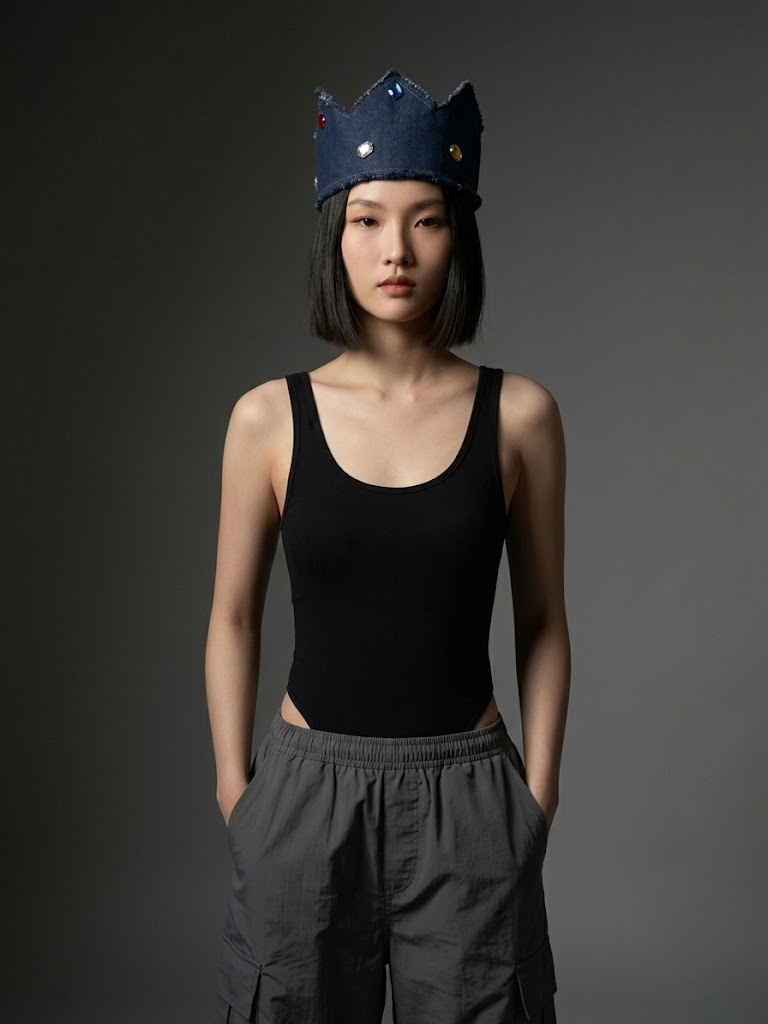 Cách làm vương miện quần jean
