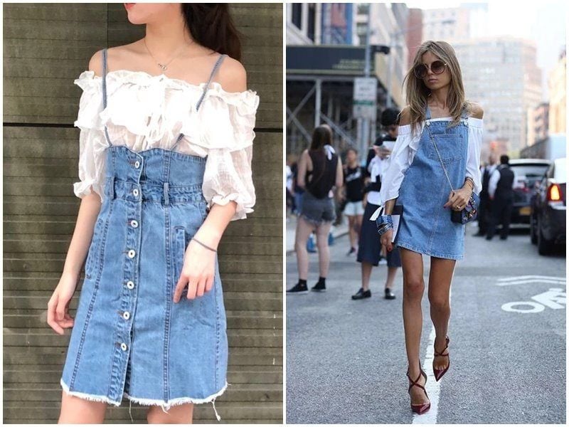 Cách mặc áo trễ vai đẹp