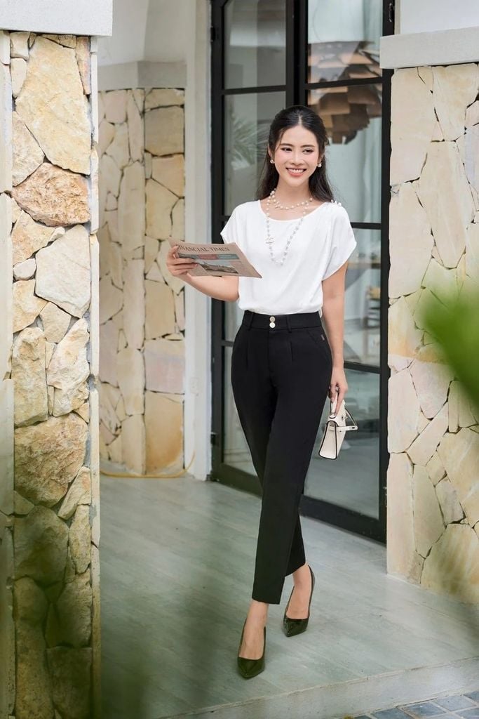 Cách phối quần tây nữ