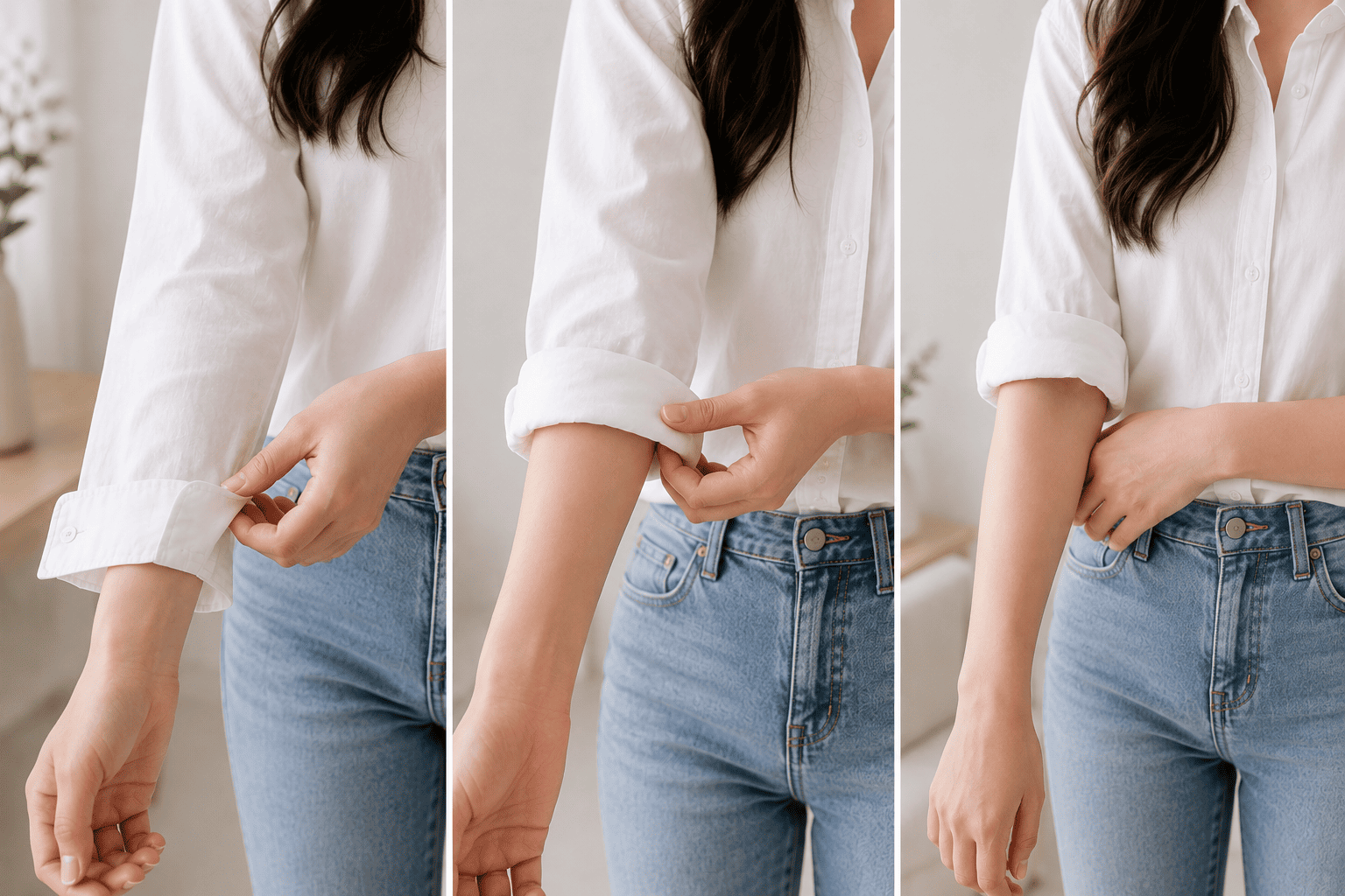 Chỉ nàng 8 cách xắn tay áo sơ mi nữ đơn giản nhưng vẫn thanh lịch
