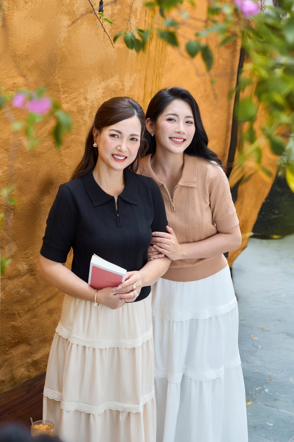 Áo len dệt họa tiết tay lỡ cổ khoá