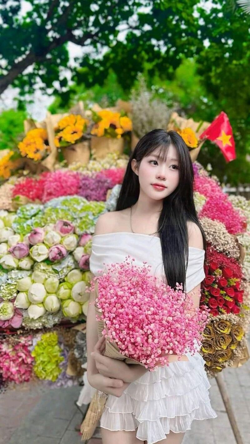 chụp ảnh với xe hoa