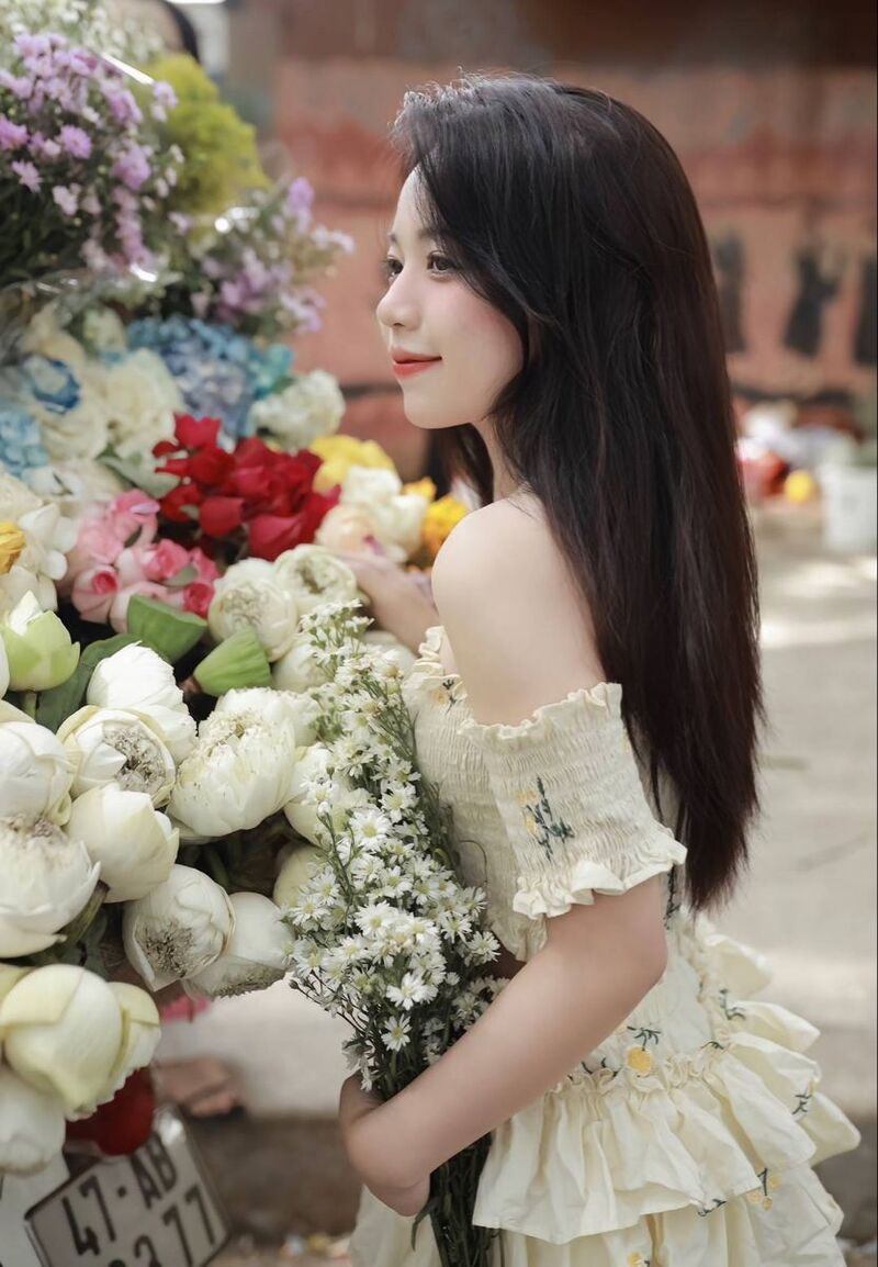 chụp ảnh với xe hoa